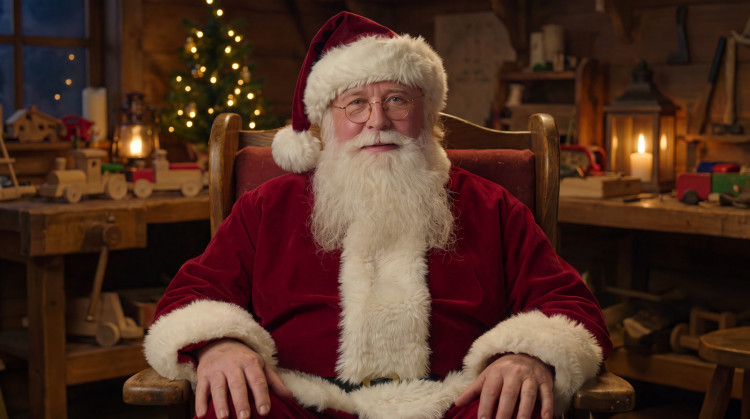 Hampton business Tinselton uses an AI Santa to make personal video messages for children (Image supplied)