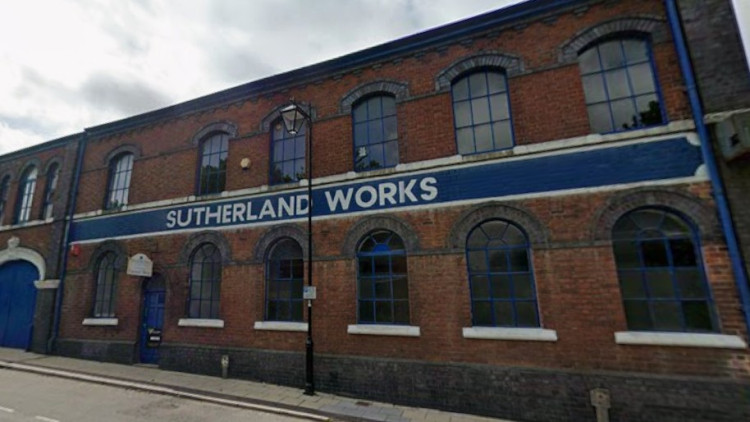 Plans have been submitted to turn part of the ground floor at Sutherland Works into a restaurant and café (image via Google Street View)