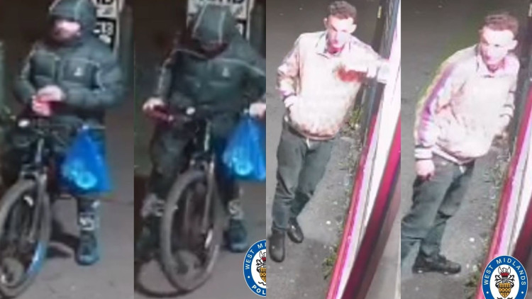 Officers are now appealing to the public for help identifying the men (Image via Solihull Police)