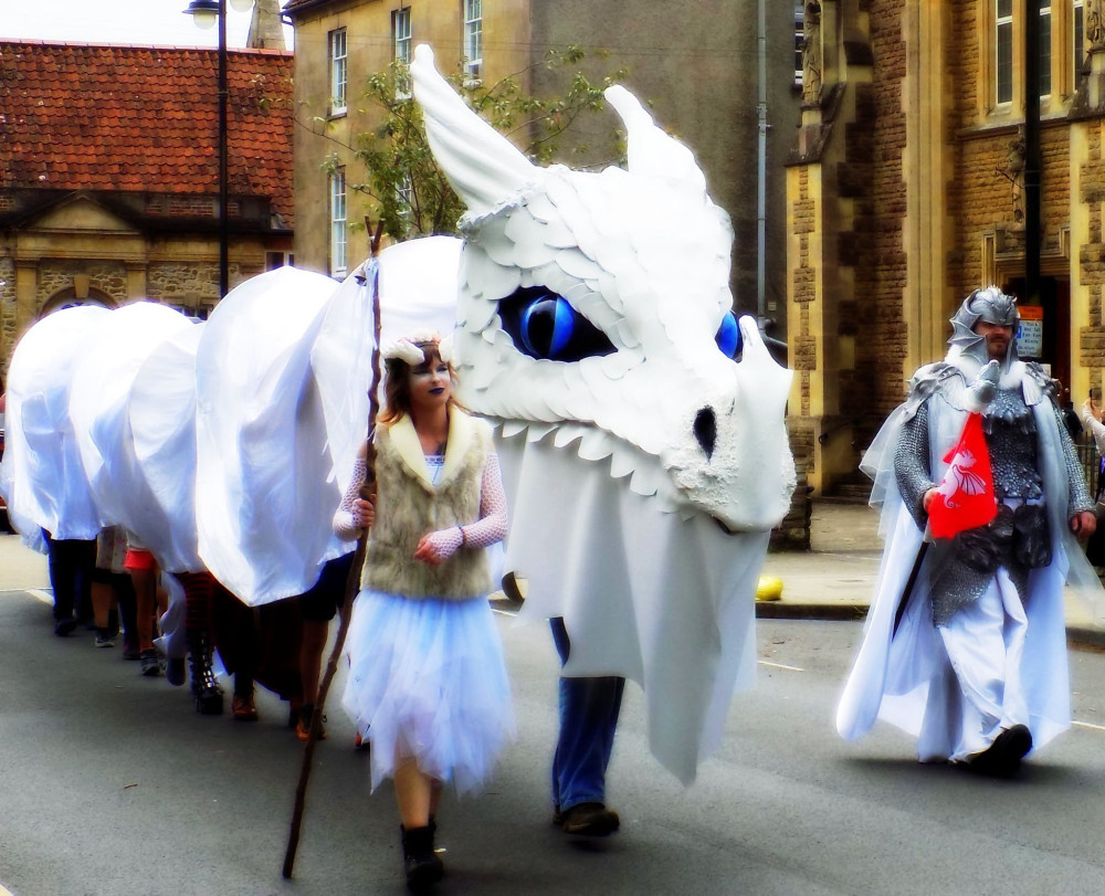 Glastonbury Dragons Wild Hunt returns on Saturday, 24 October, with a High Street procession, a battle at the Market Cross and an ancestors fire ceremony.