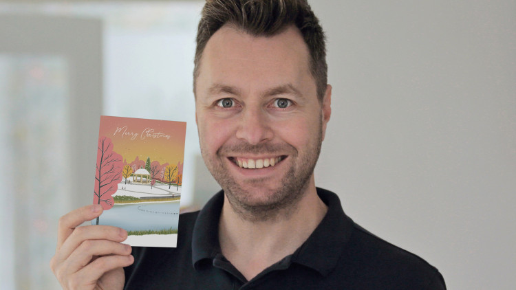 Adam Francis Illustrator has released his 2026 Christmas card in aid of the St Paul’s Church Saturday Cafe (Credit: Supplied)