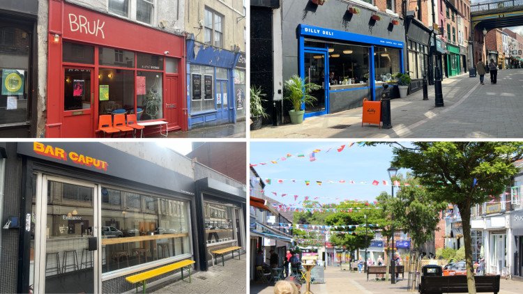 Some of the Stockport Nominees at this year's Manchester Food & Drink Awards (clockwise from top left): Bruk; Dilly Deli; Marple & Marple Bridge; Caput (Images - Nub News)