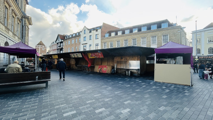 Parts of Kingston's Ancient Market re-opened on Monday, 19 October after a fire damaged several stalls (Credit: Tilly O'Brien)