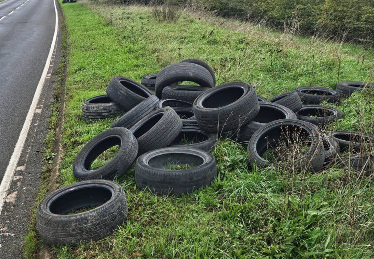 The tyres were dumped on Coventry Road (image via WDC)