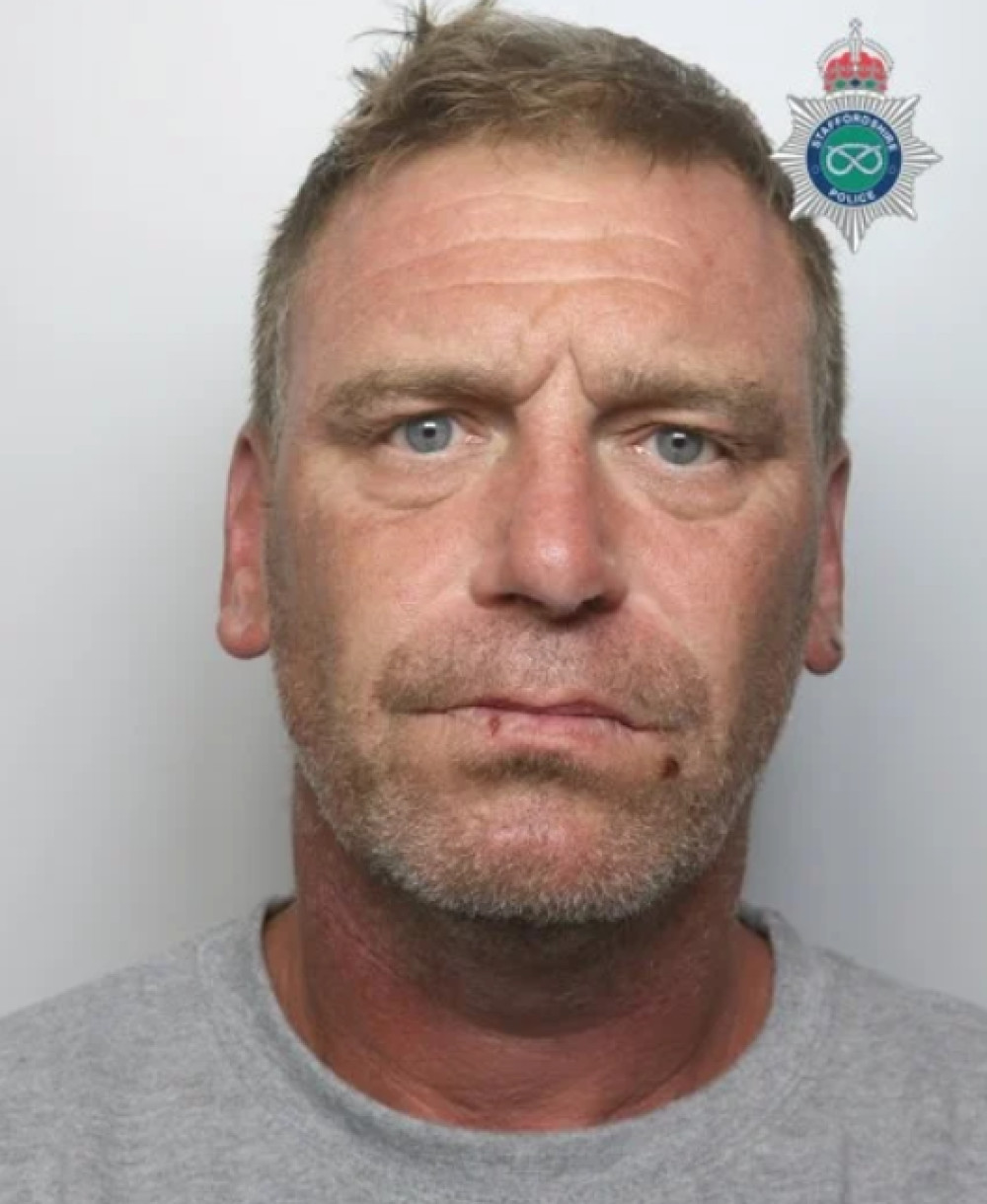 The man then fled the house leaving the victim fighting for her life (image via Staffordshire Police)