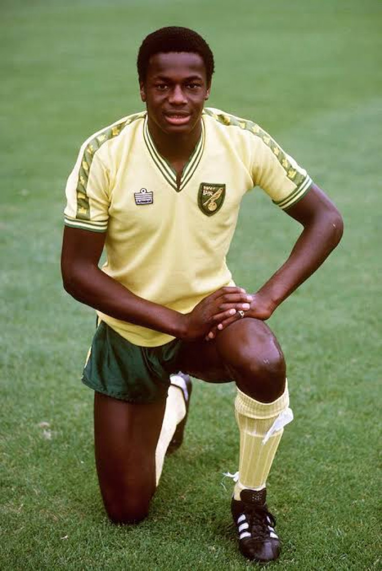Justin Fashanu pictured during his time at Norwich City (1978–1981).