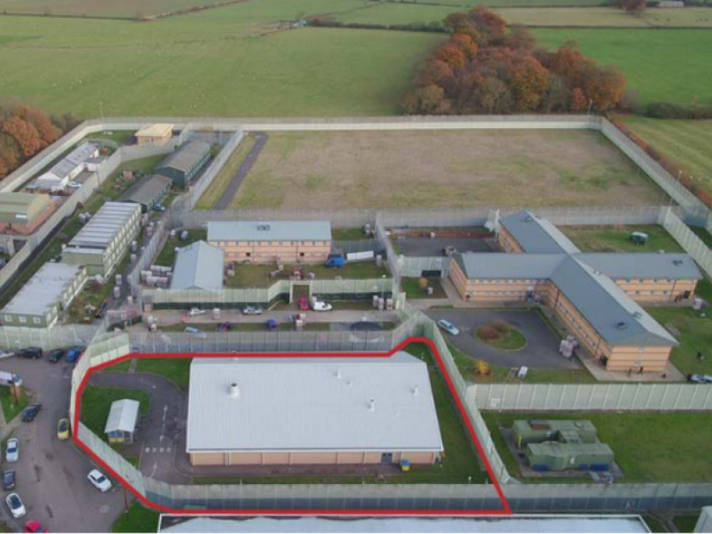 Aerial view of the former Ashwell Prison site