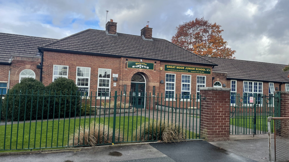 Great Moor Junior School, on Southwood Road, achieved Ofsted's 'strong' standard in two areas and was 'expected' in all others (Image - Nub News)