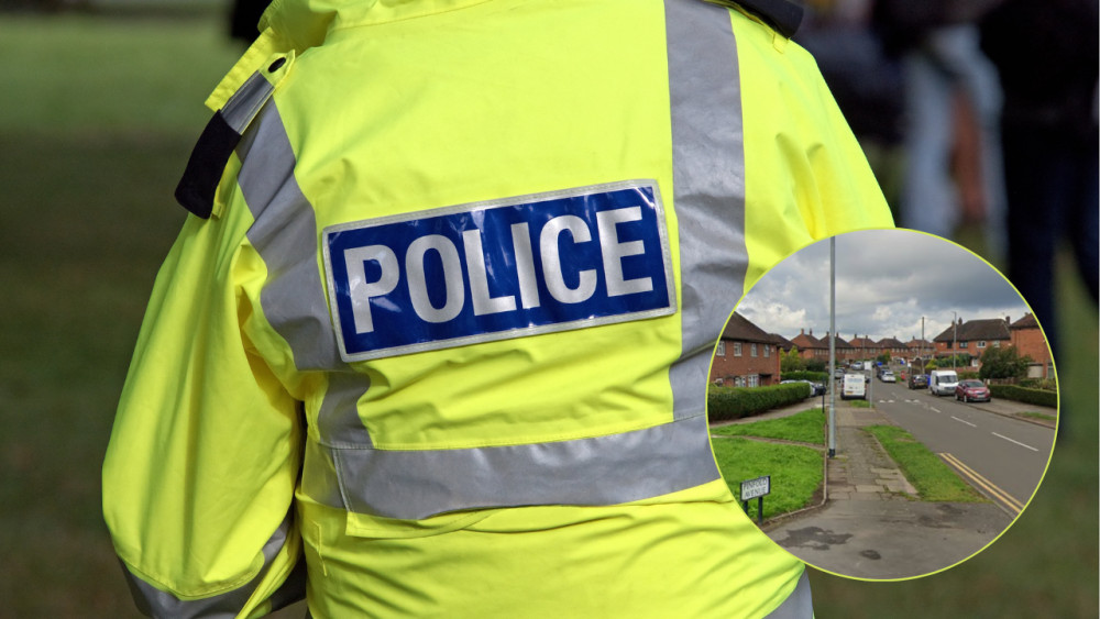 Officers went to Pinfold Avenue in Norton (main image via pxfuel / inset image via Google Street View)