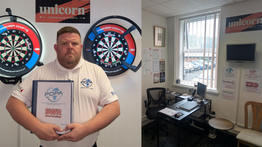 Shaun Rogers, of SWR Darts Coaching, coaches from his studio at Blythe Business Park (images via Shaun Rogers)
