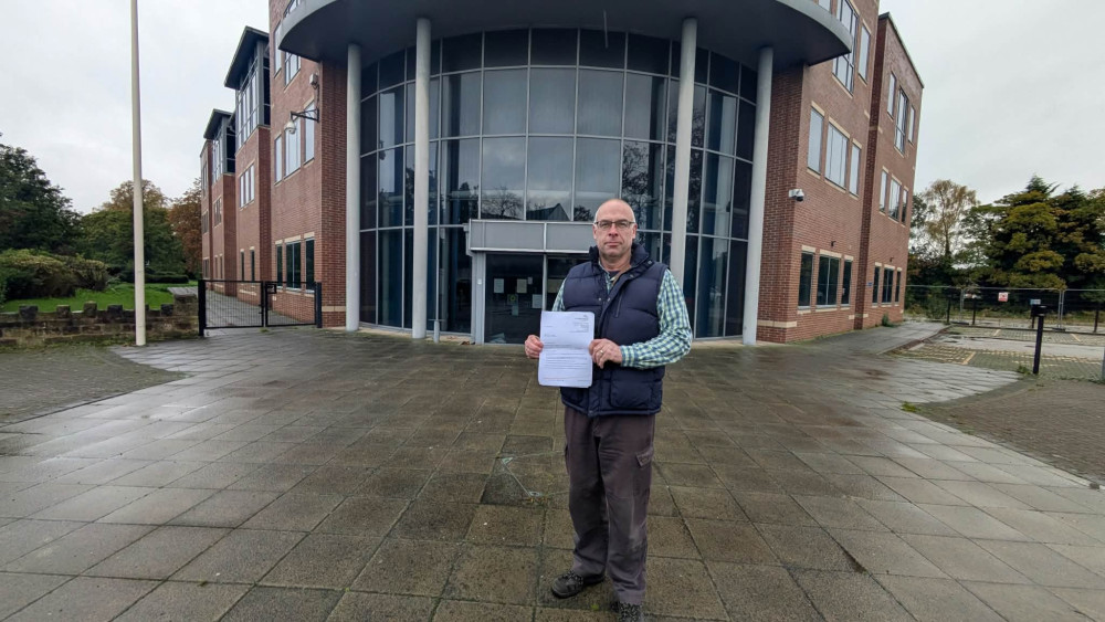 Sandbach resident, Steve McDermott, has discovered the amount of money being spent on the upkeep of the empty Westfields building in Sandbach. (Photo: Nub News)