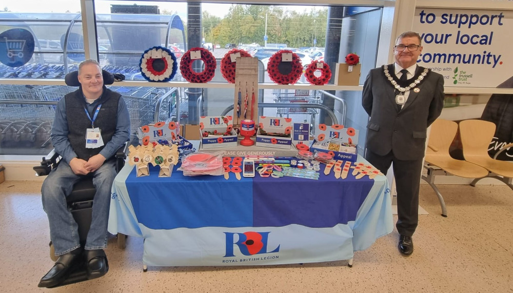 Ashby's Mayor attended the official opening of the Ashby and District Poppy Appeal (Photo: Grace Kennington)
