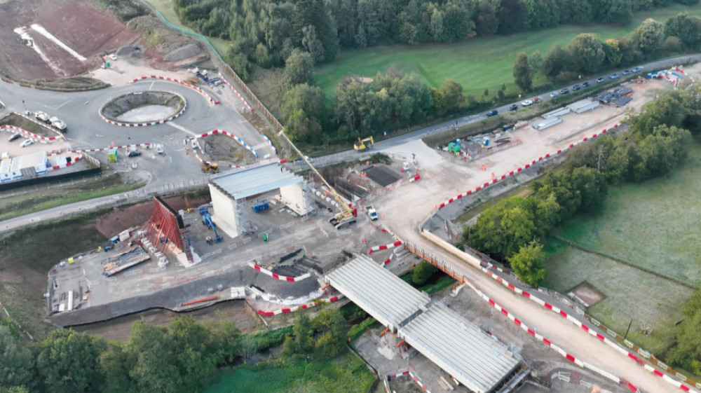 HS2 works at Dalehouse Lane continue (image by HS2)