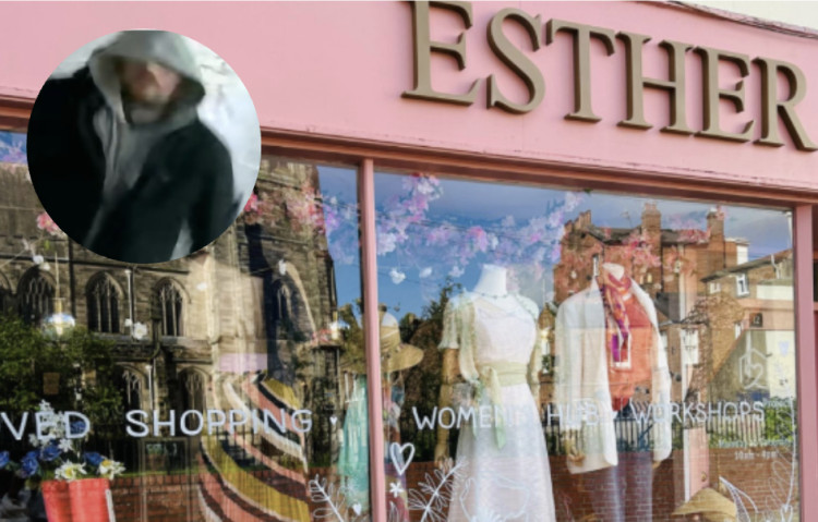 A Leamington charity shop was targeted by a thief who broke into the store and stole its till float (images supplied)