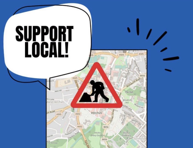 Visit Hitchin is encouraging residents not to abandon their usual shopping trips because of the roadworks