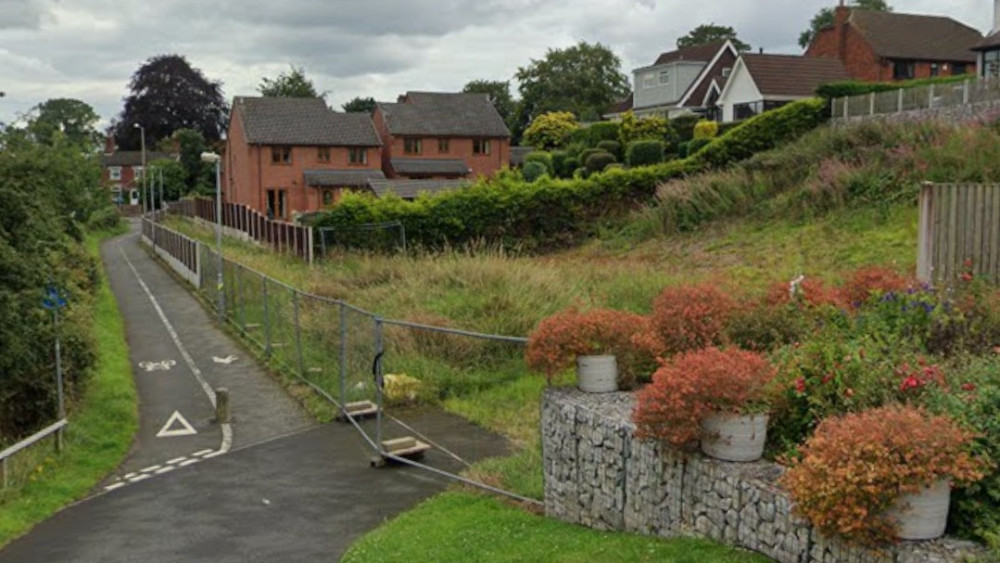The land off Ripon Drive, Stafford, earmarked for a new home (image via Google street view)