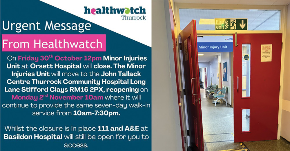 The doors will close for the last time at Orsett Minor Injuries Unit on Friday. 