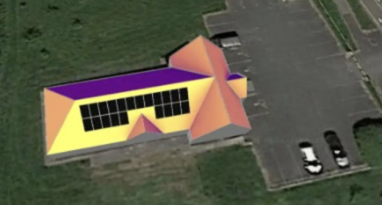 Solar panels on the roof concept photo (image via planning application)