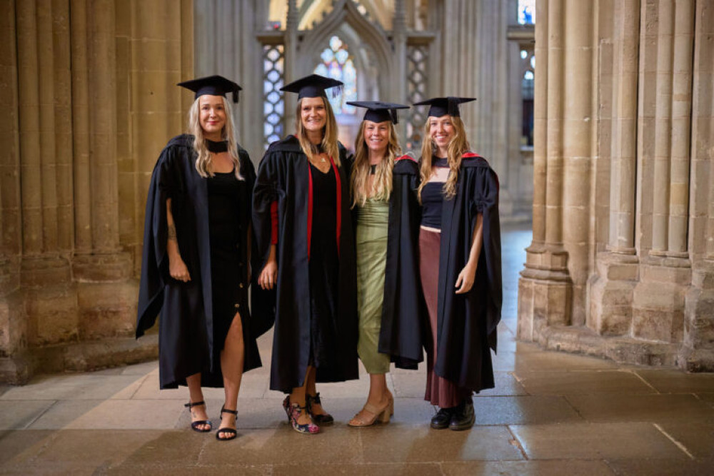 Families joined students at Wells Cathedral as qualifications and individual achievements were celebrated. (Supplied)