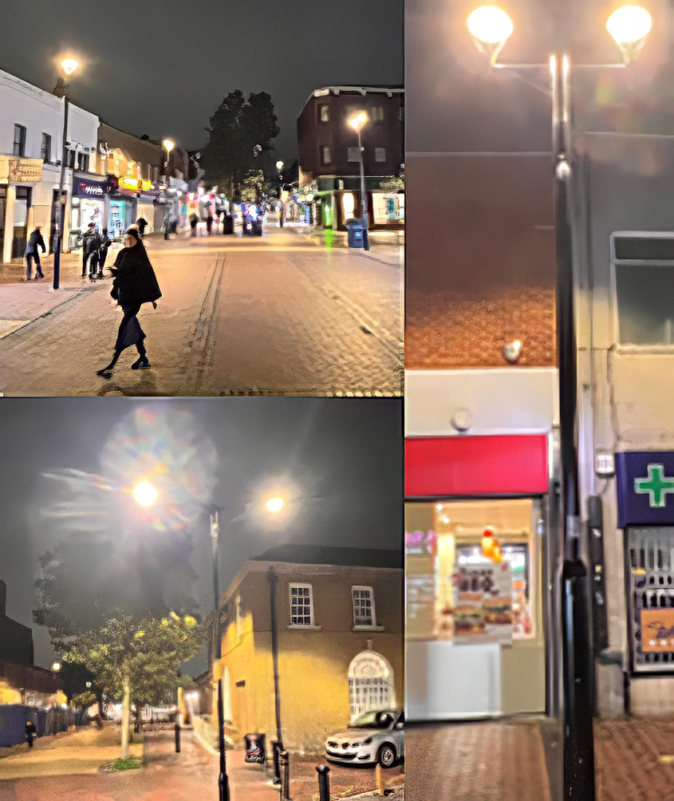 Improved lighting has been installed in Grays town centre. 