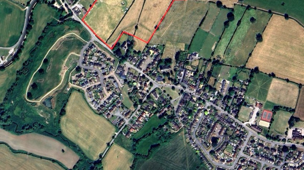 The application site for the proposed 52 homes on land north of Cholmondeley Road, Wrenbury (Photo: CEC Planning).