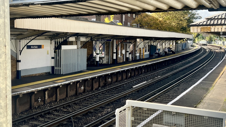 A sleeping passenger delayed services at Mortlake station (credit: Nub News).