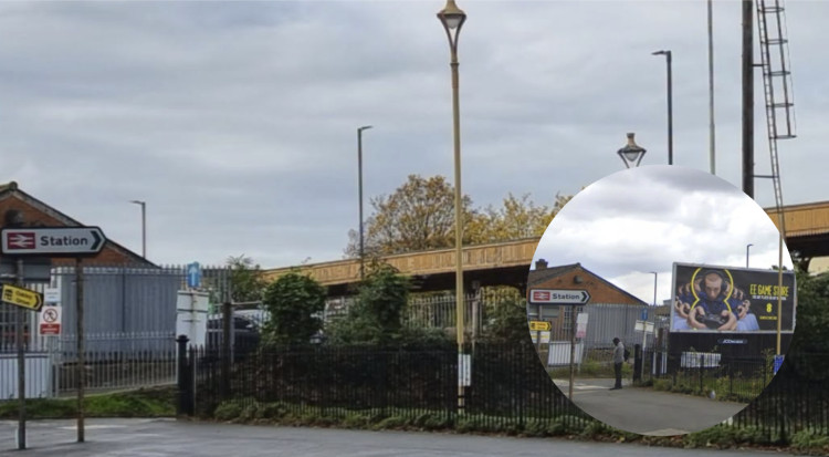Chiltern Railways and Friends of Leamington Station pushed for the removal of one large ad hoarding to help restore the historic station (image via Leamington Society)