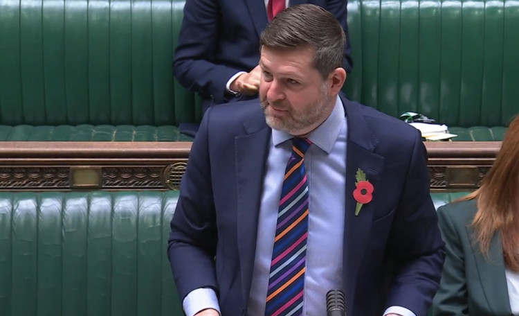 Minister Jim Mahon in the Commons today.