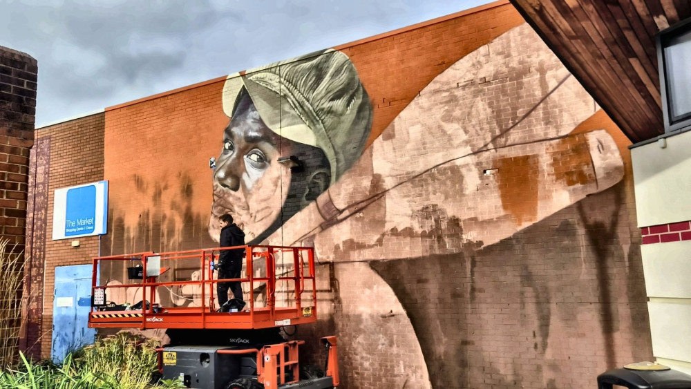 The CreweColours Street Art Festival, delivered by CreweCreates, is running from October 26 to November 1, with six new murals being created across the town centre (Photo: Ryan Parker).