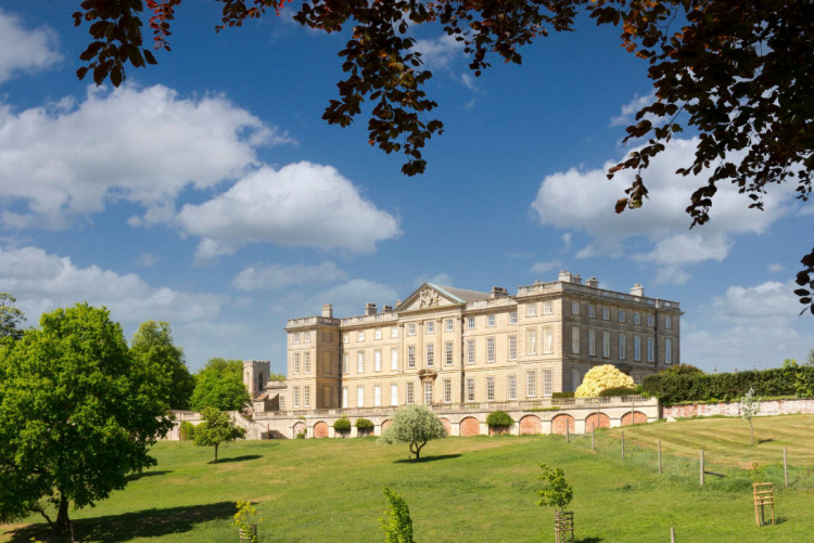 The Great Stair & Library, Burley on the Hill is to be auctioned (image via Savills)