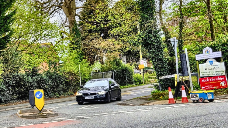 Cheshire Police are disposing of an old hand grenade in Willaston on 30 October (Photo: Ryan Parker).