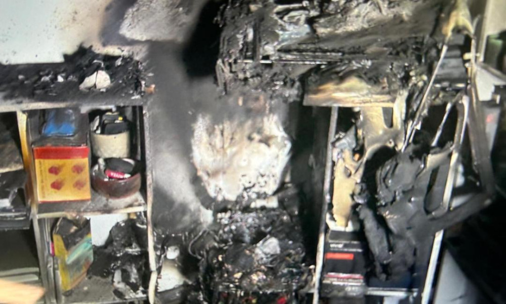 The seat of the fire inside the home