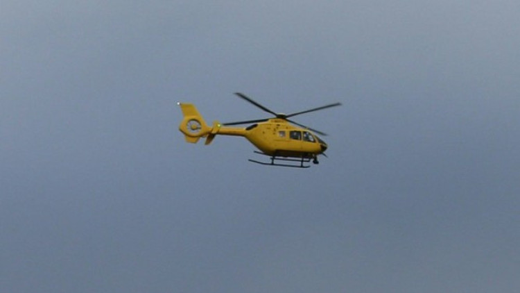 Emergency services were called to St Mary's Way today (31 October) following a crash between a car and a motorbike (Image - T)