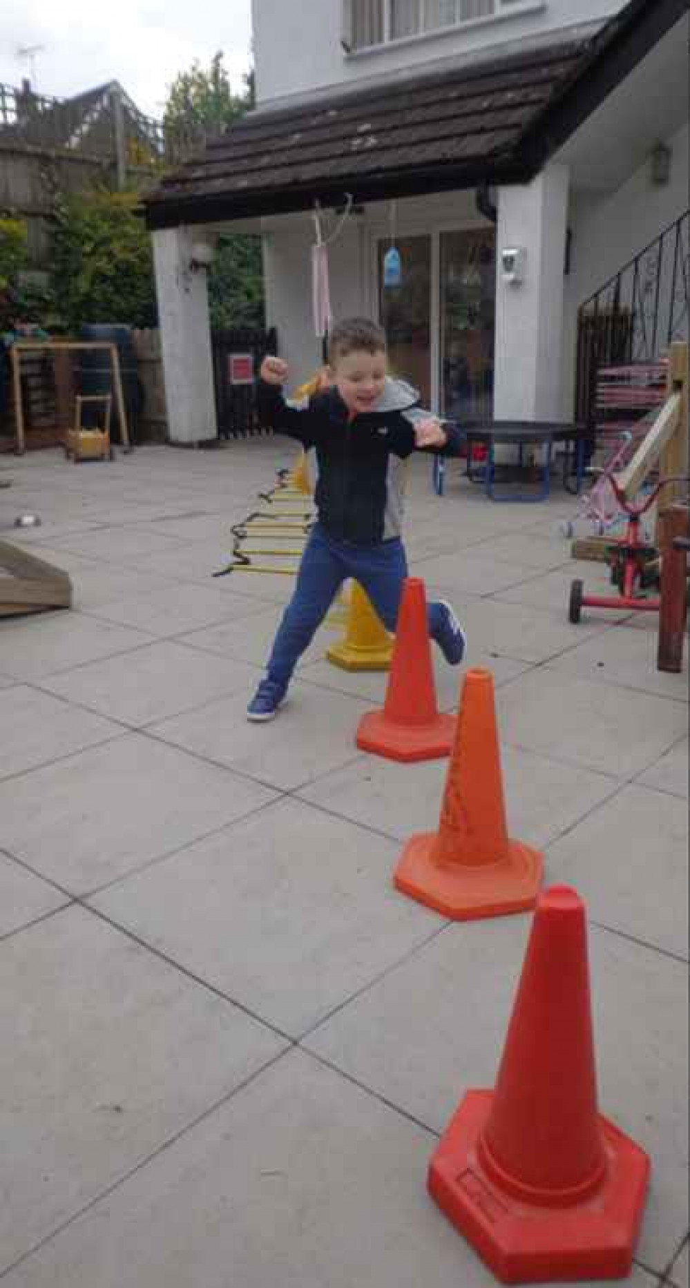 Jackson at Lawton Road nursery completing the obstacle course Jackson at Lawton Road nursery completing the obstacle course