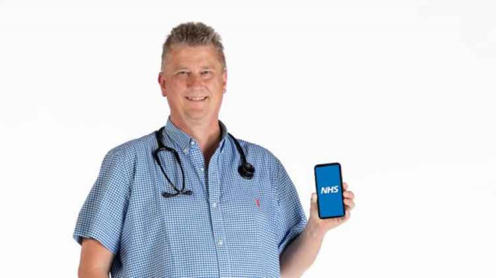 Dr Ian Hulme with the NHS App MyCareView.