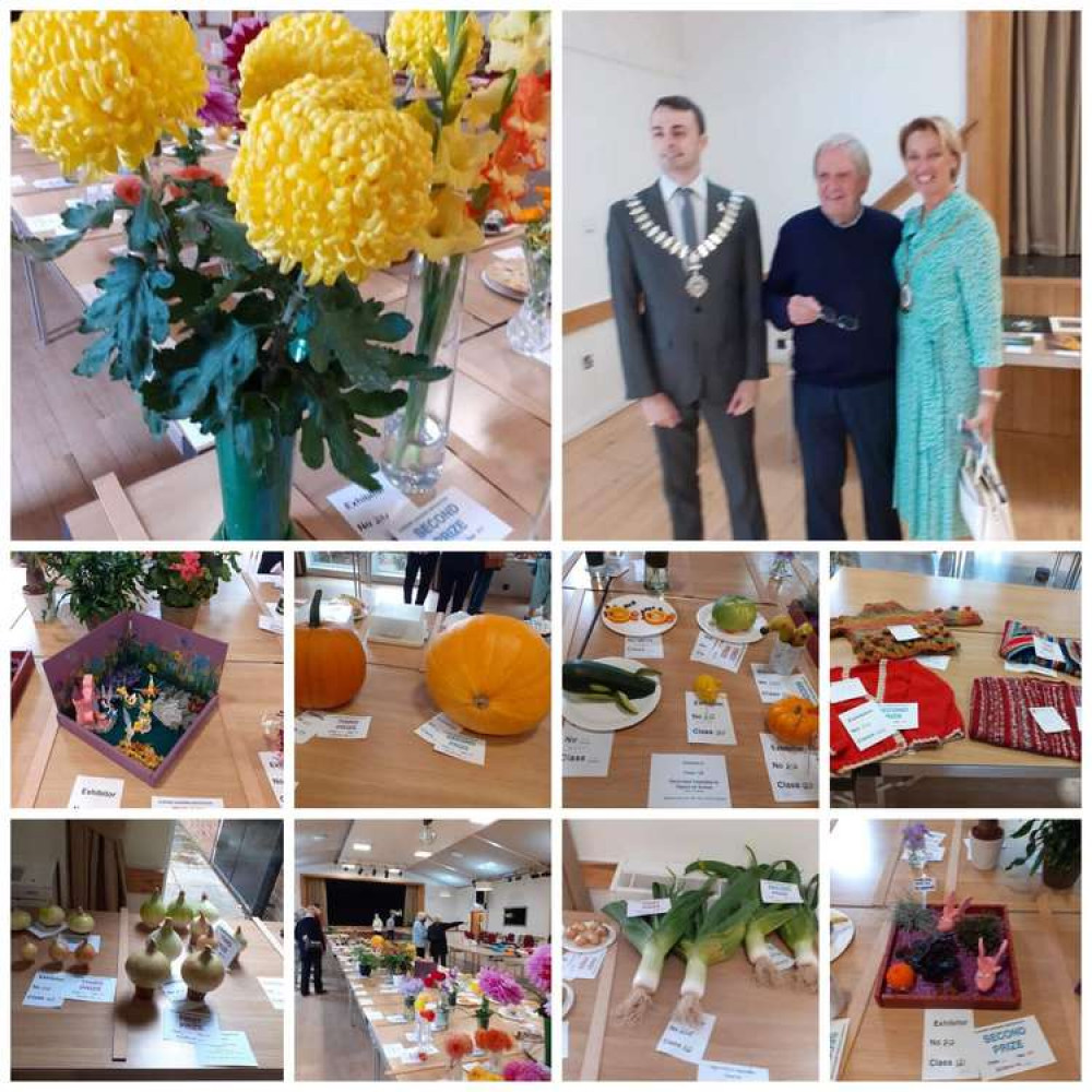 A collage of entries to Alsager Garden Association's 68th annual show