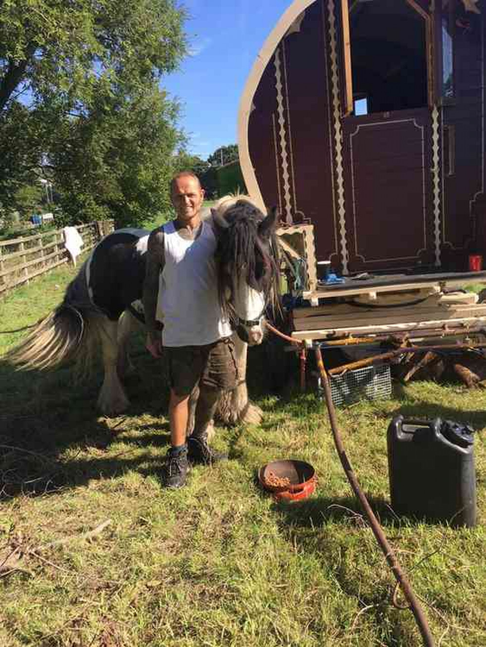 Simon and his horse Eddie