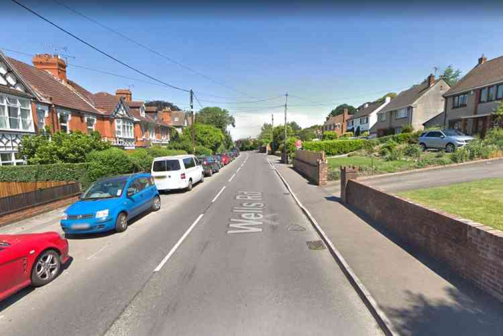 The area of Wells Road in Glastonbury where the parking permits are being proposed (Photo: Google Street View)