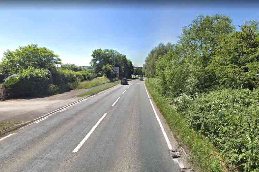 There will be temporary traffic lights on the A39 on the edge of Glastonbury next week (Photo: Google Street View)