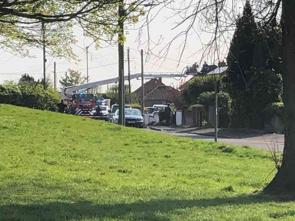 Glastonbury Fire crews help the ambulance team ; photo thank you to David Bowler