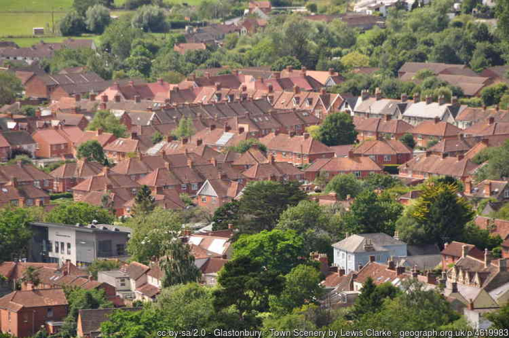 The streets of Glastonbury are generally empty as residents obey the social distancing rules