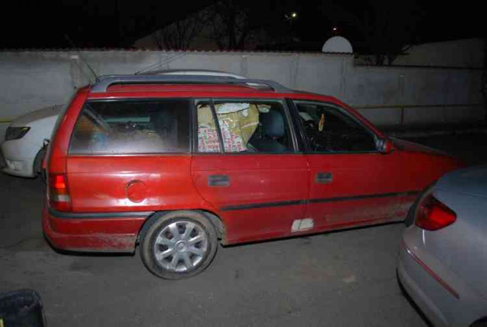 The car stopped by Romanian officers in February was full of stolen items