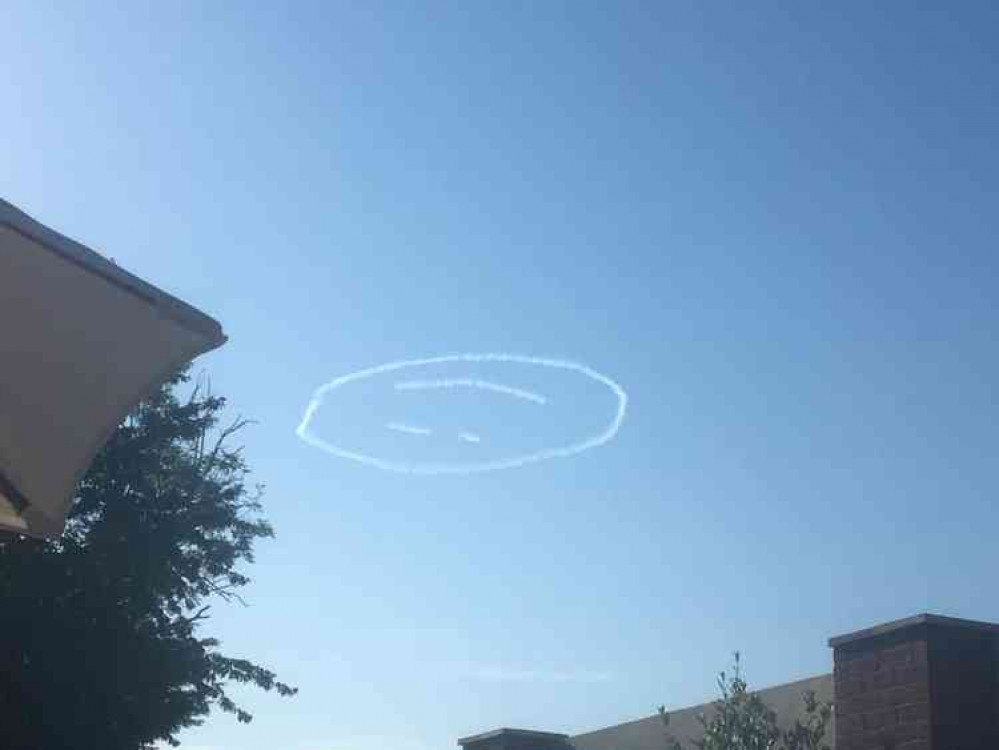 The smile in the sky above Glastonbury (Photo: Tara White)