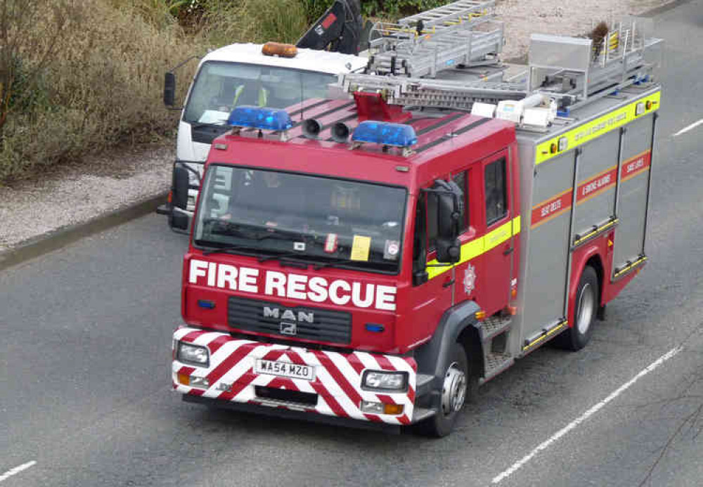 Firefighters from Glastonbury attended a fire in Street yesterday (Photo: Graham Richardson)