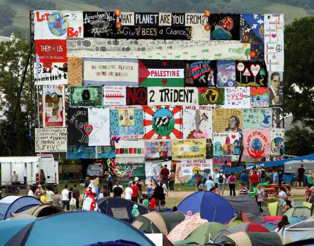 Glastonbury Festival banners, 2014 (Photo: Jason Bryant/V&A)