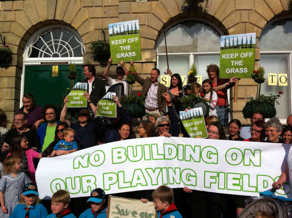 The Friends of Tor Leisure launch their Keep off the Grass petition in 2012