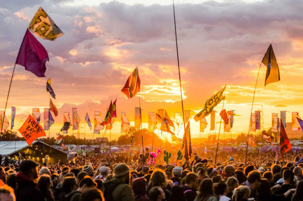 Flags at the Glastonbury Festival (Photo: Andrew Allcock)