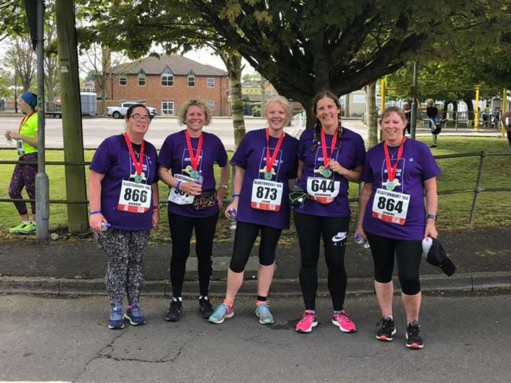 Staff team in the Glastonbury 10k