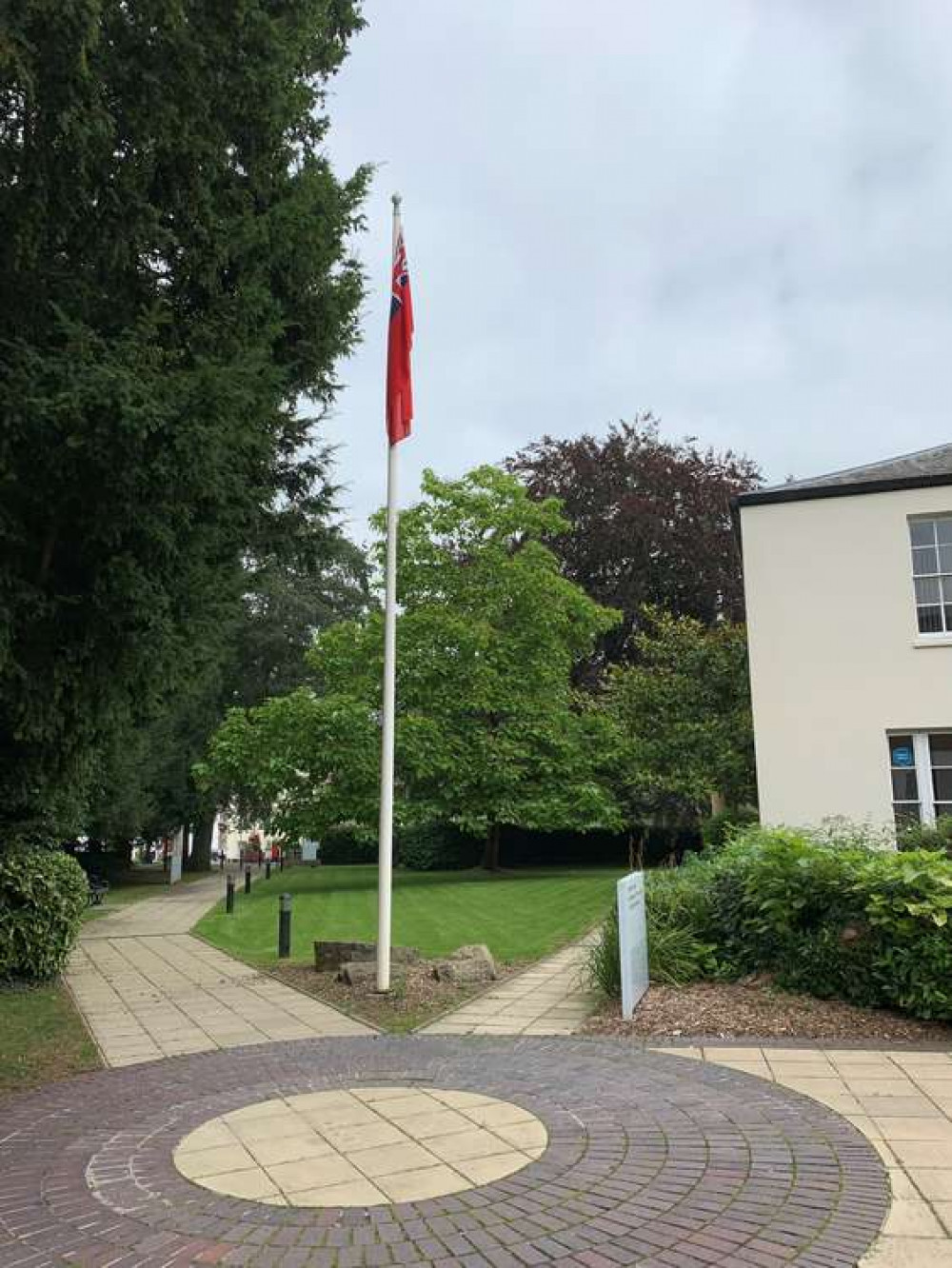 The traditional 'Red Duster' (or Red Ensign) flag, used by seafarers since the 17th century