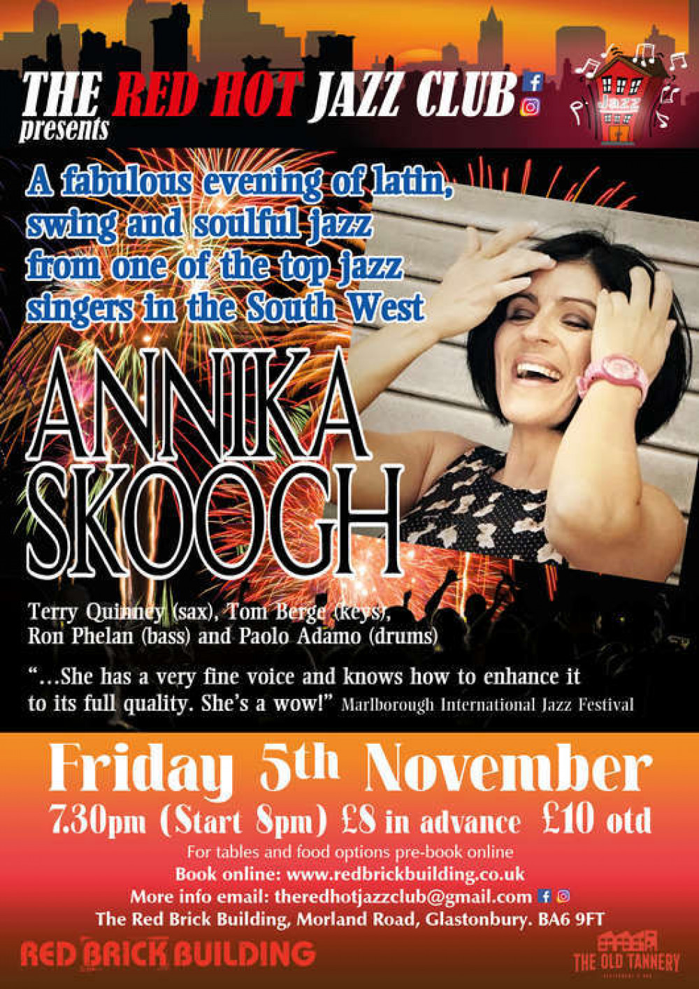 Annika Skoogh will be performing at the Red Brick Building in Glastonbury on Friday Annika Skoogh will be performing at the Red Brick Building in Glastonbury on Friday